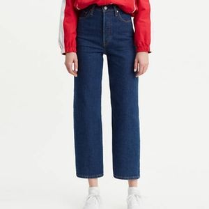 Levi's Ribcage Straight Blue Jeans Sz 25